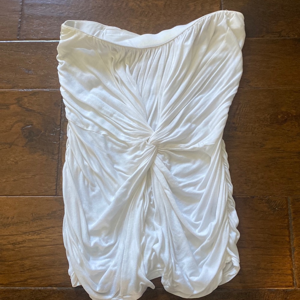 Victoria secret white ruched tube top size medium